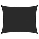 vidaXL fekete téglalap HDPE napvitorla 160 g/m² 6x8 m