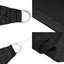 vidaXL fekete háromszög alakú HDPE napvitorla 160 g/m² 3x4x4 m