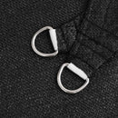 vidaXL fekete háromszög alakú HDPE napvitorla 160 g/m² 5x7x7 m