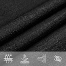 vidaXL fekete háromszög alakú HDPE napvitorla 160 g/m² 5x7x7 m