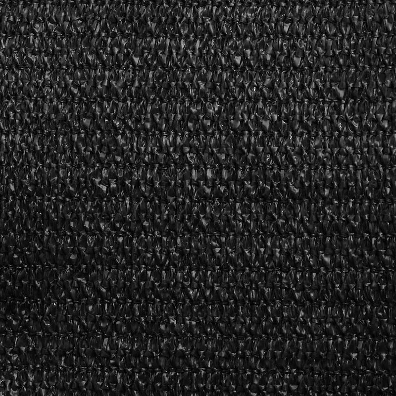 vidaXL fekete háromszög alakú HDPE napvitorla 160 g/m² 5x7x7 m