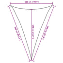vidaXL fekete háromszög alakú HDPE napvitorla 160 g/m² 5x7x7 m