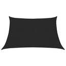 vidaXL fekete HDPE napvitorla 160 g/m² 3/4 x 2