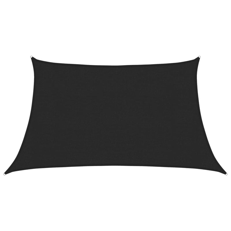 vidaXL fekete HDPE napvitorla 160 g/m² 3/4 x 2