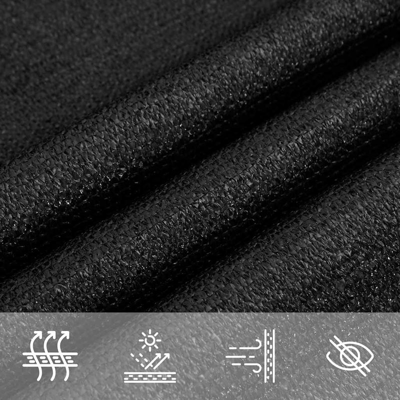 vidaXL fekete trapéz alakú HDPE napvitorla 160 g/m² 4/5x4 m
