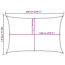 vidaXL barna HDPE napvitorla 160 g/m² 5 x 6 m