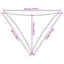 vidaXL barna HDPE napvitorla 160 g/m² 2,5 x 2,5 x 3,5 m