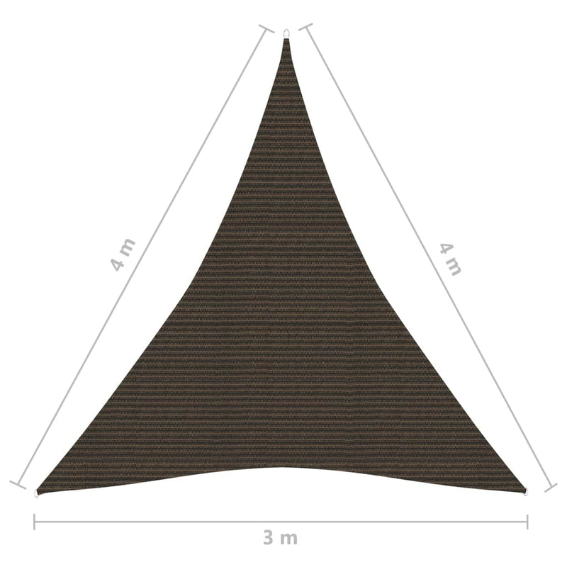 vidaXL barna HDPE napvitorla 160 g/m² 3 x 4 x 4 m