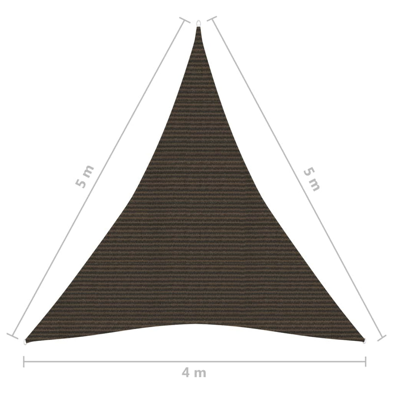 vidaXL barna HDPE napvitorla 160 g/m² 4 x 5 x 5 m