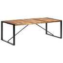 vidaXL tömör fa étkezőasztal 220 x 100 x 75 cm