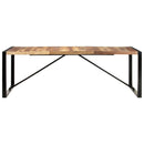 vidaXL tömör fa étkezőasztal 220 x 100 x 75 cm