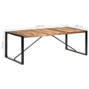 vidaXL tömör fa étkezőasztal 220 x 100 x 75 cm