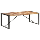 vidaXL tömör fa étkezőasztal 220 x 100 x 75 cm