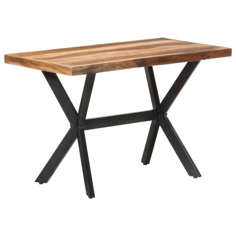 vidaXL tömör fa étkezőasztal mézszínű felülettel 120 x 60 x 75 cm
