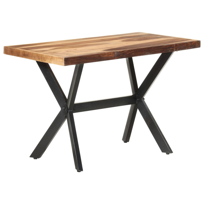 vidaXL tömör fa étkezőasztal mézszínű felülettel 120 x 60 x 75 cm