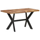 vidaXL tömör fa étkezőasztal mézszínű felülettel 140 x 70 x 75 cm