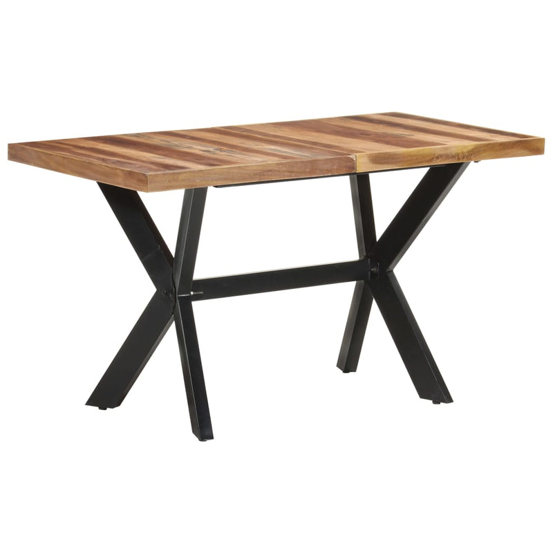 vidaXL tömör fa étkezőasztal mézszínű felülettel 140 x 70 x 75 cm