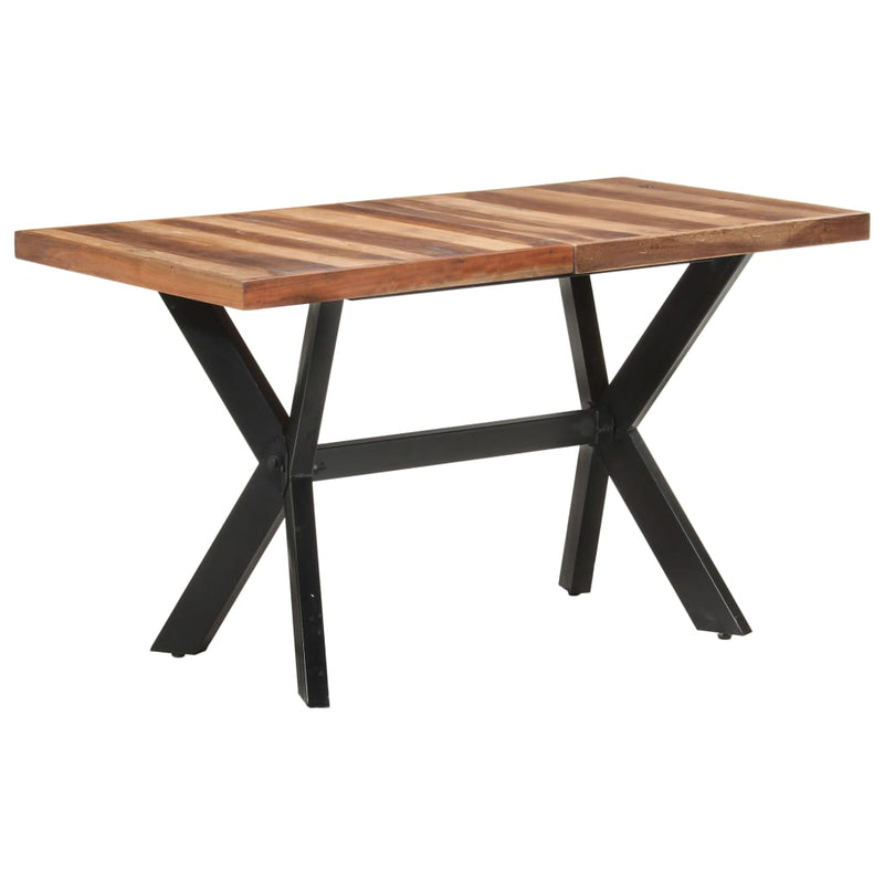 vidaXL tömör fa étkezőasztal mézszínű felülettel 140 x 70 x 75 cm