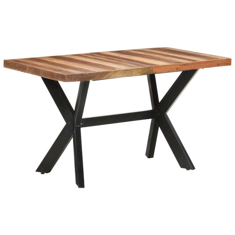 vidaXL tömör fa étkezőasztal mézszínű felülettel 140 x 70 x 75 cm