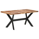 vidaXL tömör fa étkezőasztal mézszínű felülettel 160 x 80 x 75 cm