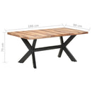 vidaXL tömör fa étkezőasztal mézszínű felülettel 180 x 90 x 75 cm