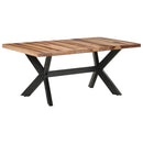 vidaXL tömör fa étkezőasztal mézszínű felülettel 180 x 90 x 75 cm