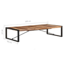 vidaXL tömör fa dohányzóasztal 180 x 90 x 40 cm