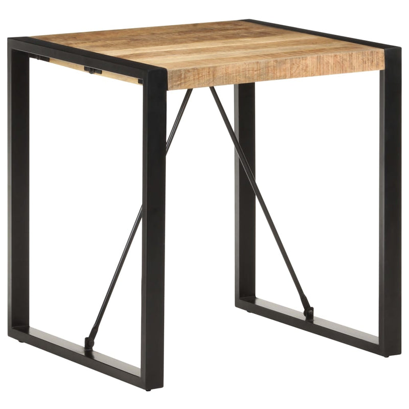 vidaXL tömör nyers mangófa étkezőasztal 70 x 70 x 75 cm