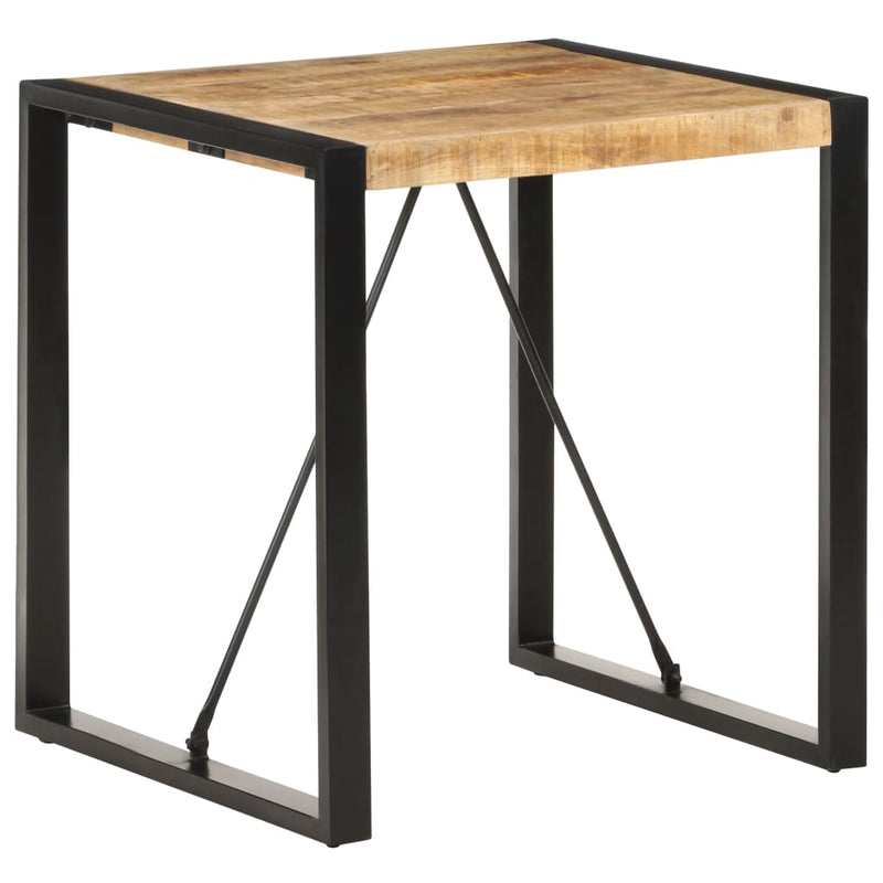 vidaXL tömör nyers mangófa étkezőasztal 70 x 70 x 75 cm