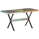 vidaXL tömör újrahasznosított fa étkezőasztal 140 x 70 x 76 cm