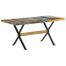 vidaXL tömör újrahasznosított fa étkezőasztal 160 x 80 x 76 cm