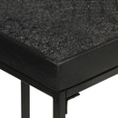 vidaXL fekete tömör akácfa és mangófa tálalóasztal 110 x 35 x 76 cm