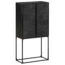 vidaXL fekete tömör akácfa és mangófa tálalószekrény 60 x 30 x 120 cm