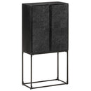 vidaXL fekete tömör akácfa és mangófa tálalószekrény 60 x 30 x 120 cm