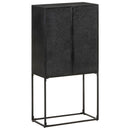vidaXL fekete tömör akácfa és mangófa tálalószekrény 60 x 30 x 120 cm