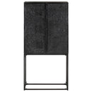 vidaXL fekete tömör akácfa és mangófa tálalószekrény 60 x 30 x 120 cm