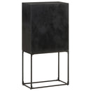 vidaXL fekete tömör akácfa és mangófa tálalószekrény 60 x 30 x 120 cm