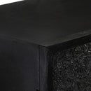 vidaXL fekete tömör akácfa és mangófa tálalószekrény 60 x 30 x 120 cm