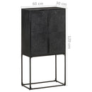 vidaXL fekete tömör akácfa és mangófa tálalószekrény 60 x 30 x 120 cm