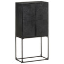 vidaXL fekete tömör akácfa és mangófa tálalószekrény 60 x 30 x 120 cm