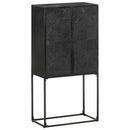vidaXL fekete tömör akácfa és mangófa tálalószekrény 60 x 30 x 120 cm