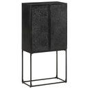 vidaXL fekete tömör akácfa és mangófa tálalószekrény 60 x 30 x 120 cm