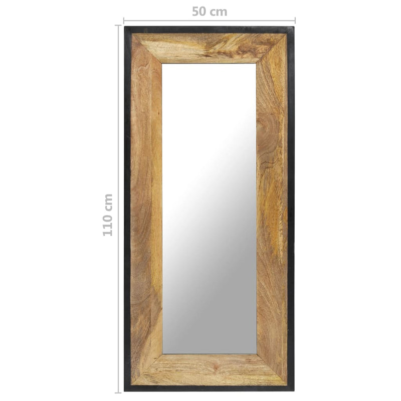 vidaXL tömör mangófa tükör 110 x 50 cm