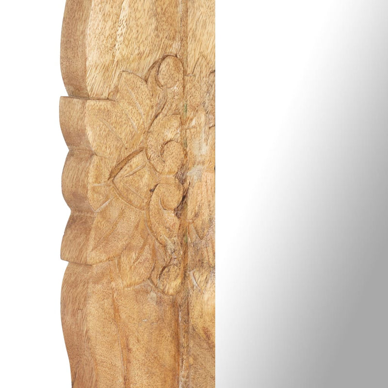 vidaXL tömör mangófa tükör 110 x 50 cm