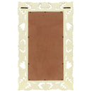 vidaXL kézzel faragott fehér tömör mangófa tükör 80 x 50 cm