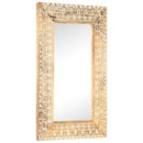 vidaXL kézzel faragott tömör mangófa tükör 80 x 50 x 2,6 cm