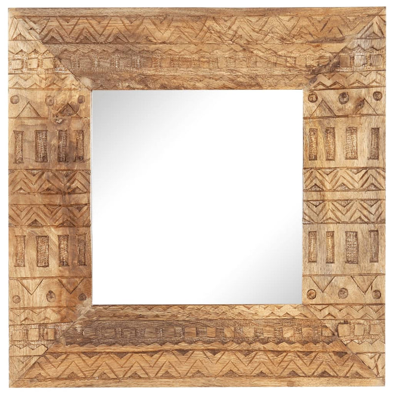 vidaXL kézzel faragott tömör mangófa tükör 50 x 50 x 2,5 cm