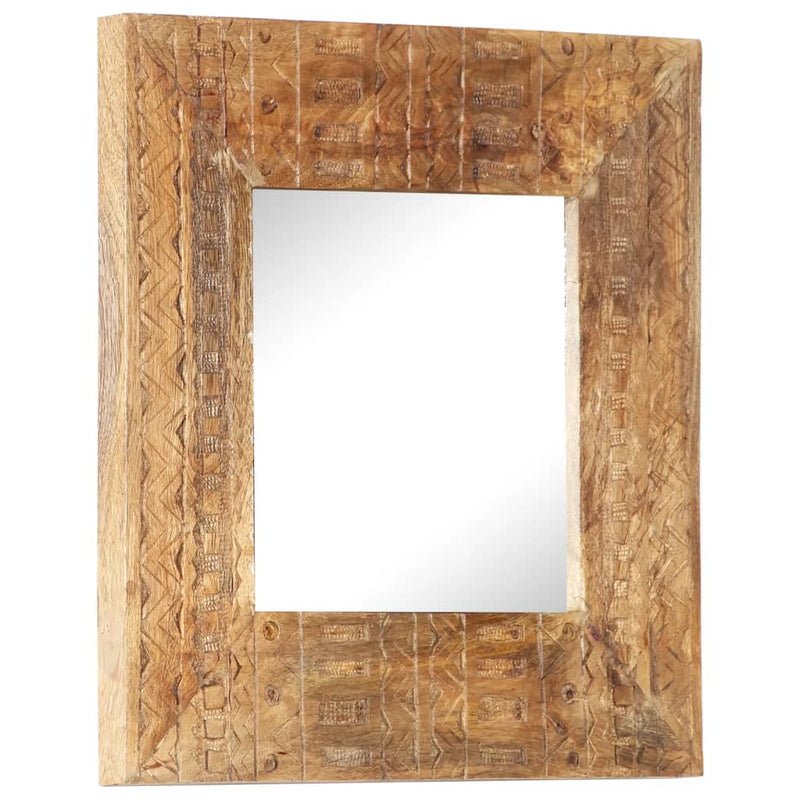 vidaXL kézzel faragott tömör mangófa tükör 50 x 50 x 2,5 cm