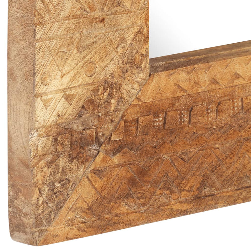 vidaXL kézzel faragott tömör mangófa tükör 80 x 50 x 2,5 cm