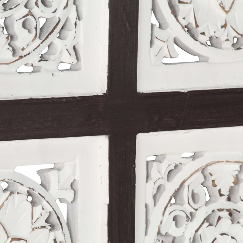 vidaXL barna és fehér kézzel faragott fali panel MDF 40 x 40 x 1,5 cm
